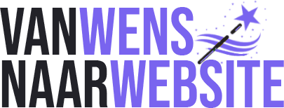 Zwart met Paars logo van VanWensNaarWebsite